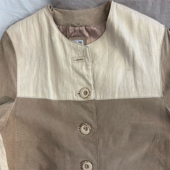 Trachten-mad’l Authentic Suede & Linen Jacket | Size L | Made in 🇩🇪 | Paid 500 - Picture 14 of 16